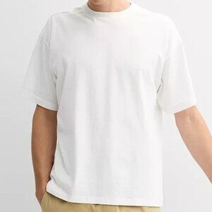 Men's Hollywood Short Sleeve Oversized Tee, Size: Small, White